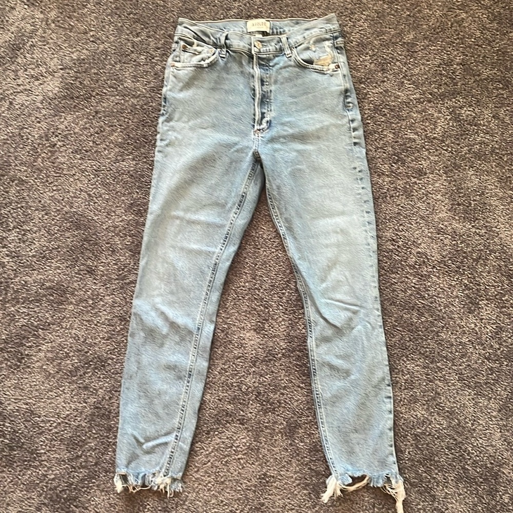 Agolde Raw Hem Skinny Jeans